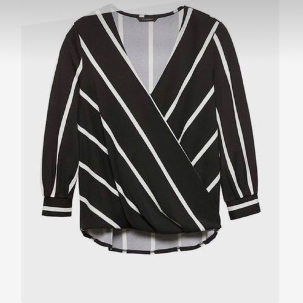 Banana Republic draped wrap front top